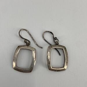 Square Sterling Silver square frame earrings